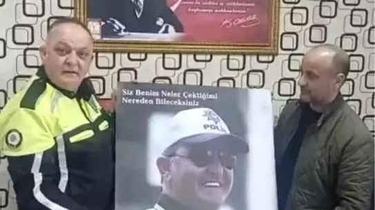 Tarsus’ta Trafik Polisi Tuncay Aydın’a Esnaftan Duygusal Hediye