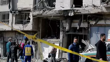 Yıkım sonrası enkaz görüntüsü