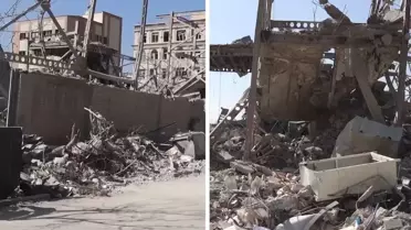 Saldırı sonrası Türkmen Caddesi'nde kalan enkaz