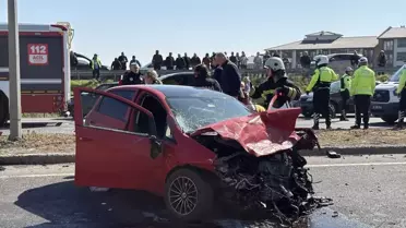 Kaza anını gösteren güvenlik kamerası görüntüsü