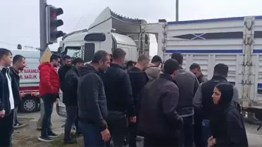 Kaza yerinde çekilmiş fotoğraf