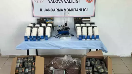 Ele geçirilen kaçak tütün ve makaron
