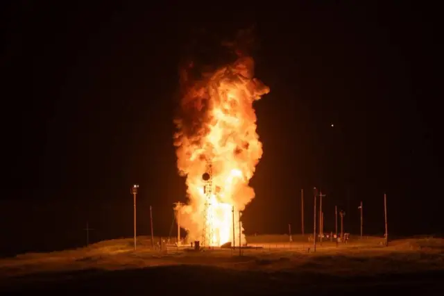 Test sırasında çekilen füze görüntüsü