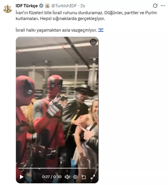 Sığınakta kutlama anı