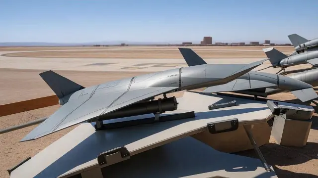 Hadid-110 dronunun havada çekimi