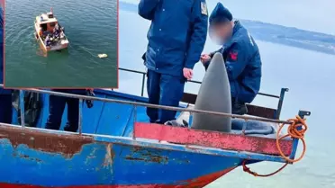 İmha edilen füze parçalarının Atatürk Baraj Gölü'nde görüntüsü