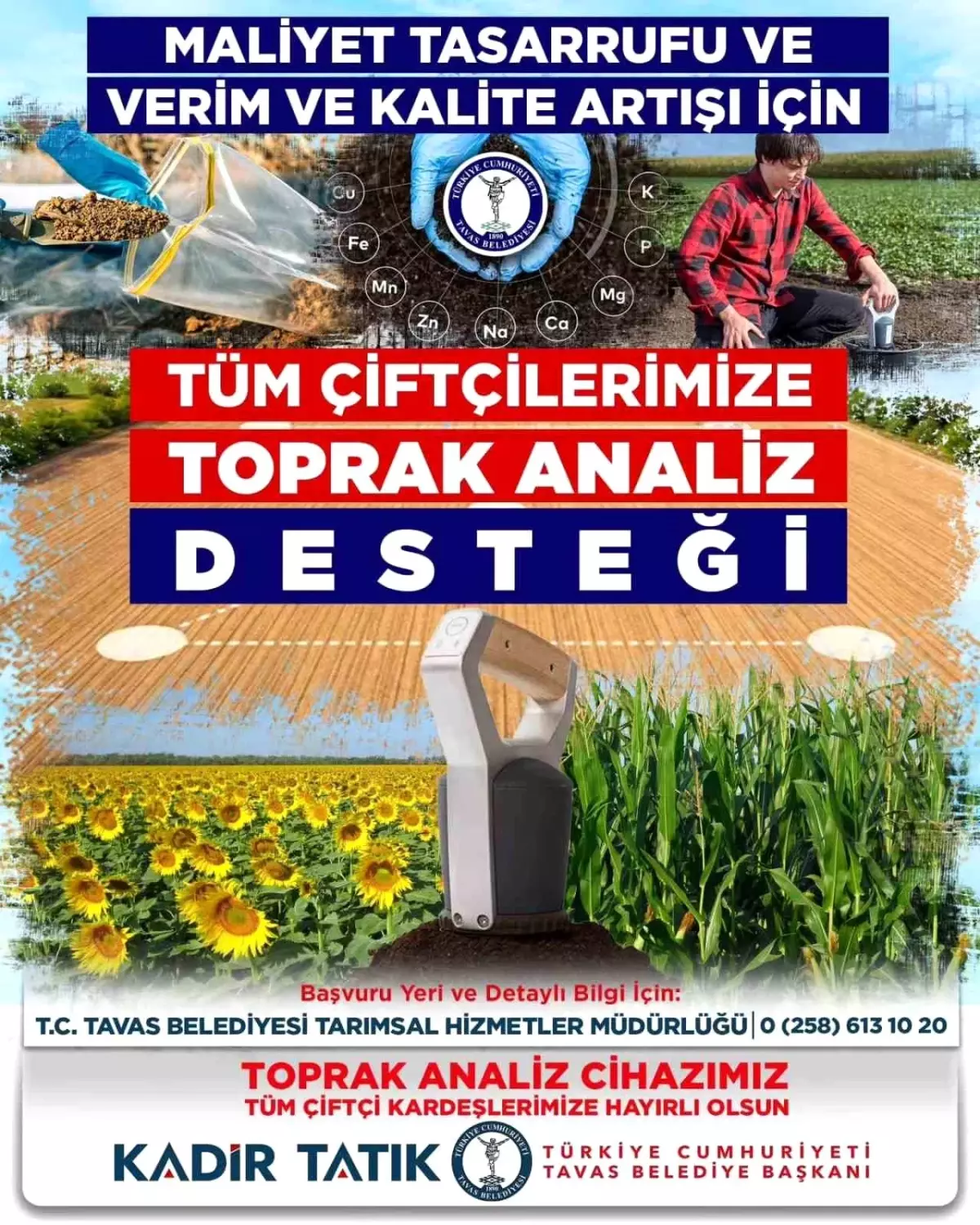 Tavas Belediyesi, Çiftçilere Ücretsiz Toprak Analizi Hizmeti Başlattı