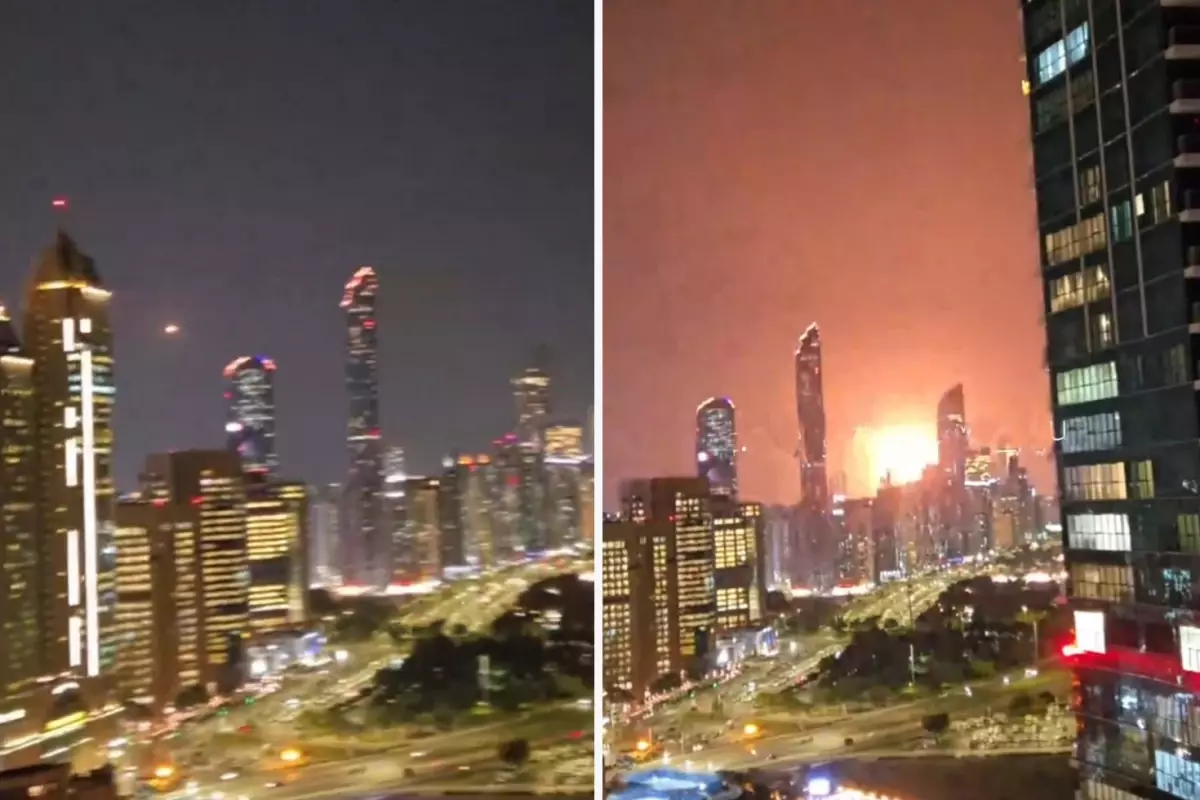 Dubai'de Hava Savunma Sistemleri Gökyüzünde İz Bıraktı