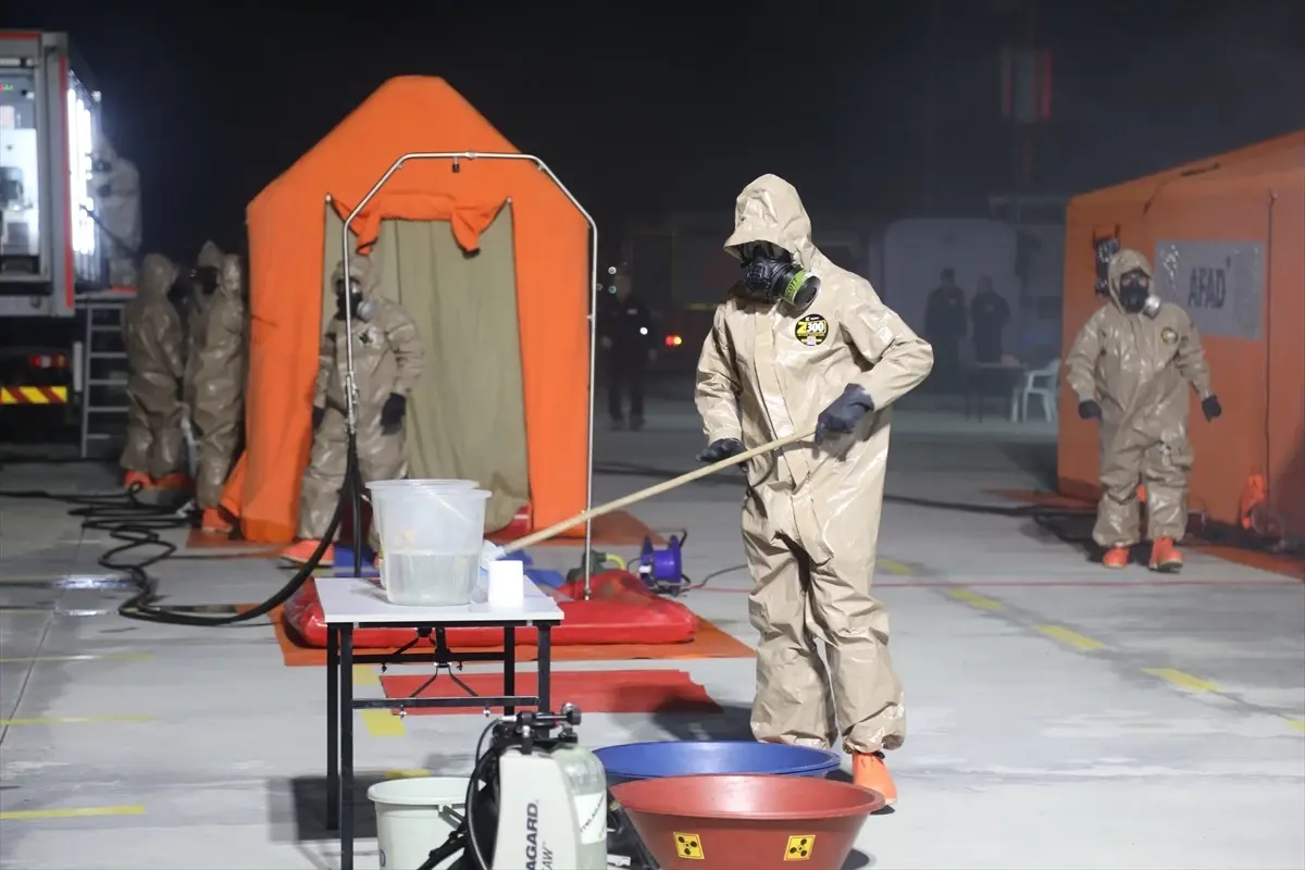 Samsun Şehir Hastanesinde Kimyasal Sızıntı Tatbikatı Gerçekleşti