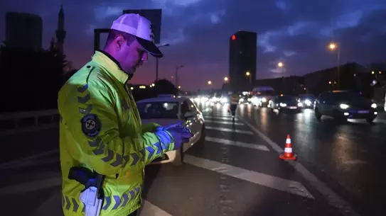 Dron ile yapılan trafik denetimi