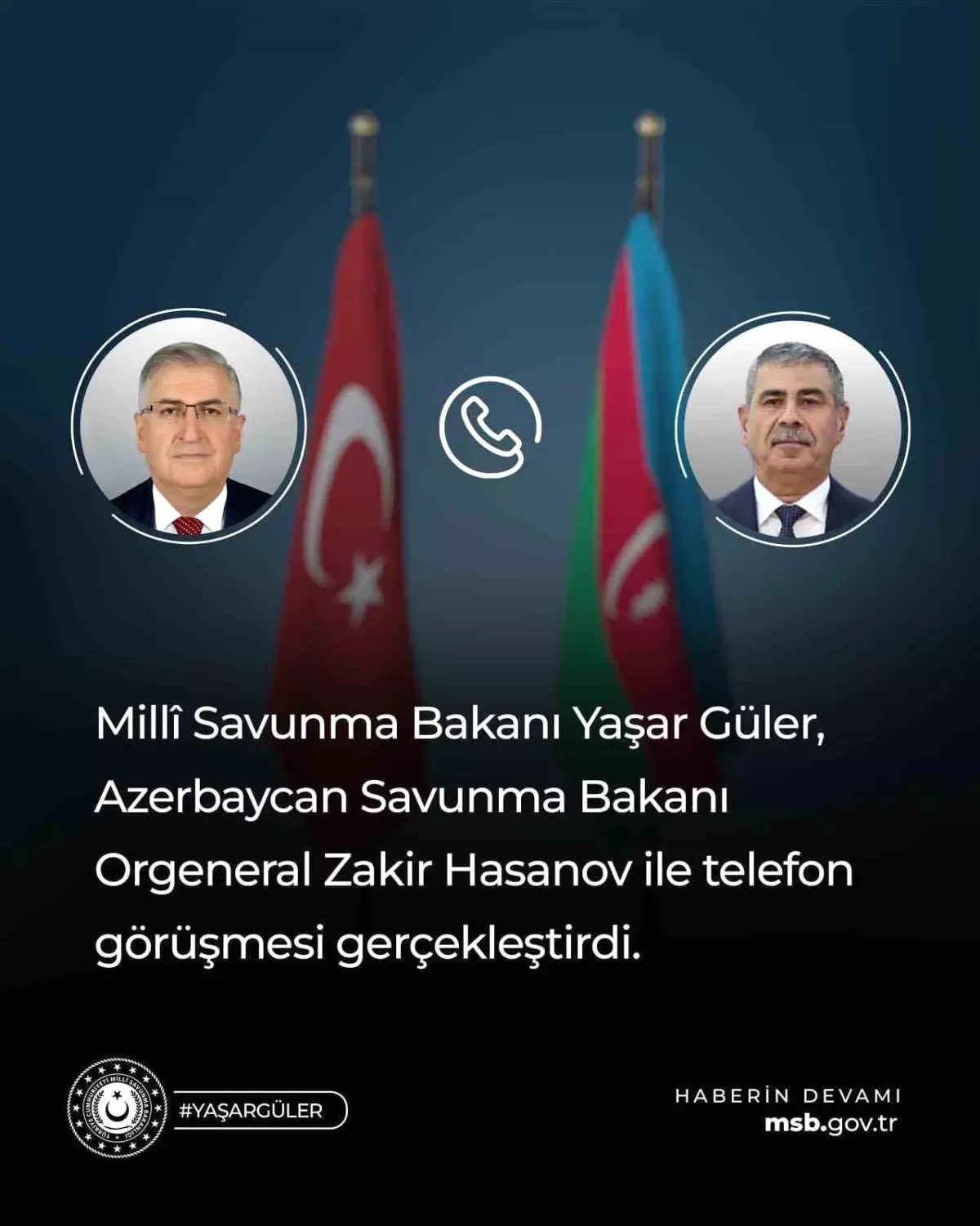 Güler ve Hasanov'un Savunma İşbirliği Görüşmesi: Ortak Stratejiler ve Yeni Projeler