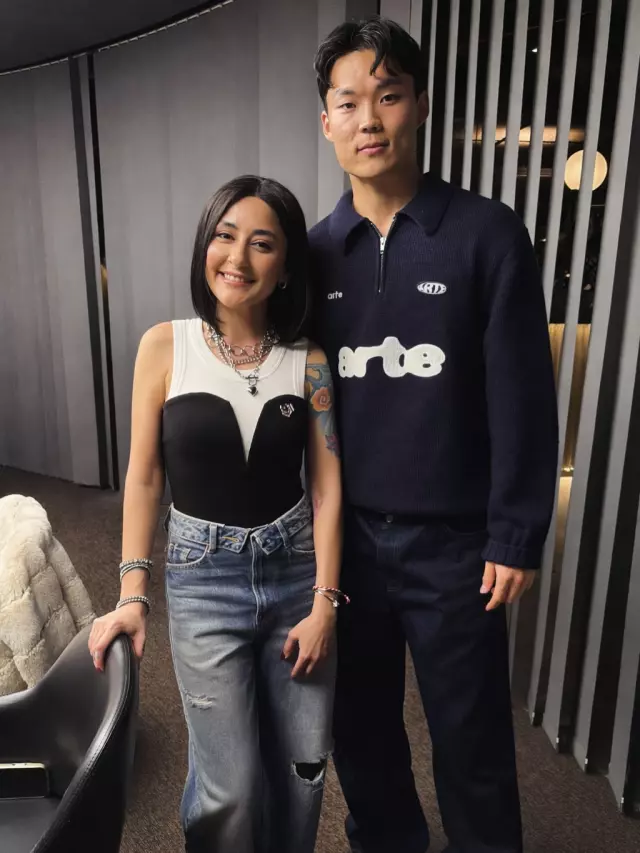 Melek Mosso ve Hyeon‑Gyu Oh yan yana