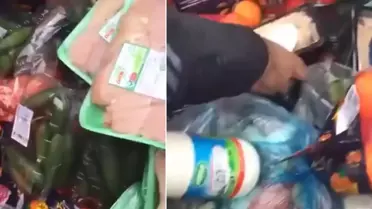 Konteynerdeki taze gıdalar