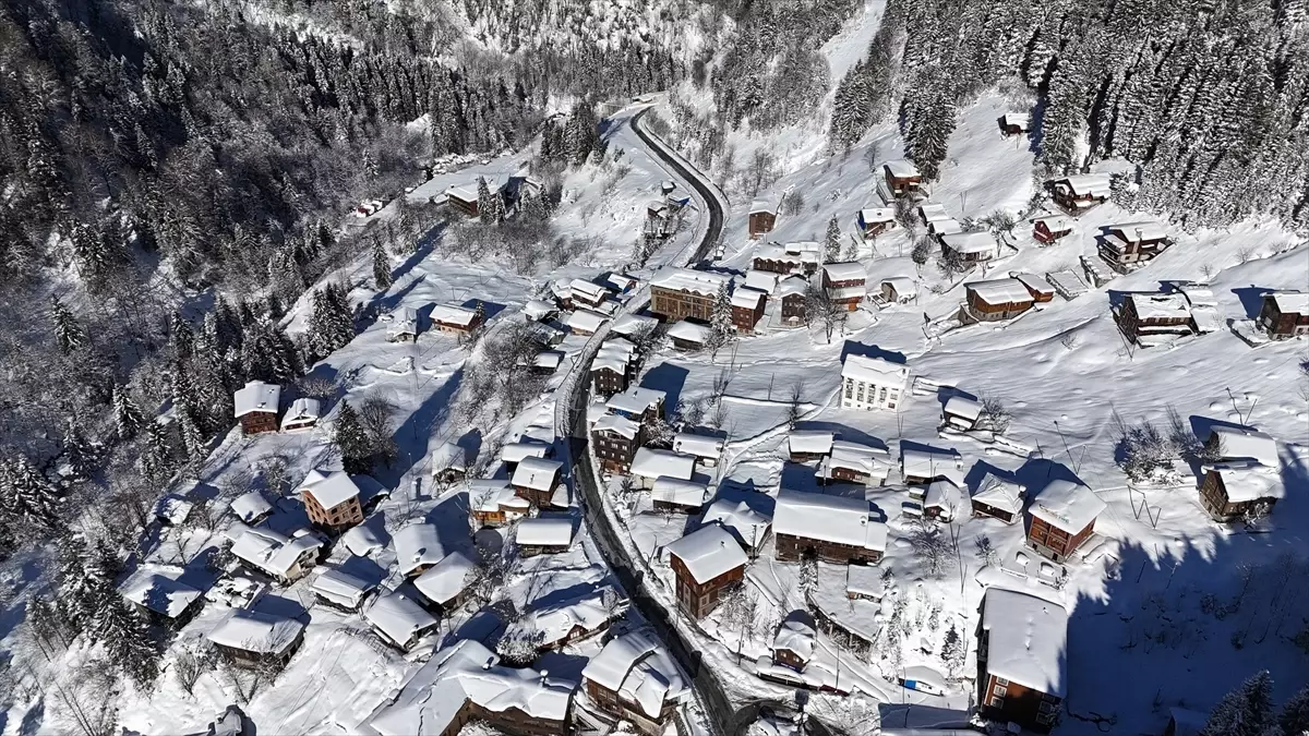 Ayder Yaylası Kışın Büyüsü: Drone Kamerasıyla Kar Manzaraları