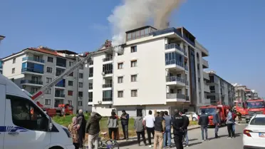 Yangın anında itfaiye ekiplerinin çalışması