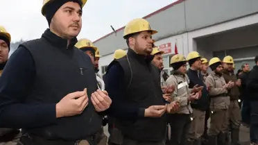 Grizu faciası anısına düzenlenen tören sahnesi