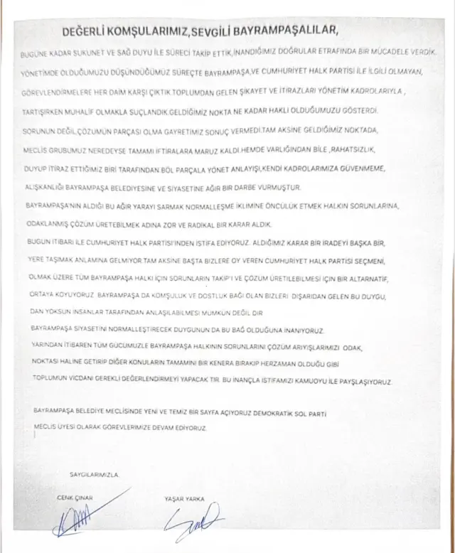 DSP'ye katılan iki meclis üyesi