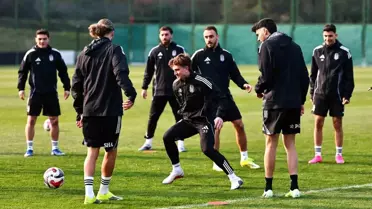 Antrenman sırasında Beşiktaş oyuncuları