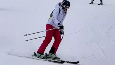 Palandöken Kayak Merkezinde Kış Rüzgarı