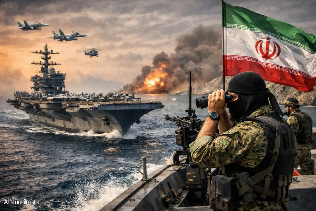 ABD'nin Dev Savaş Gemisi Orta Doğu'ya Gitti, İran Hürmüz Boğazı'nda Karşılık Veriyor