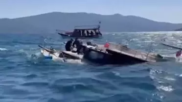 Kurtarılan balıkçı teknesi