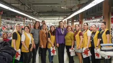 Edirne'de Kadınlar Günü kutlamasından bir fotoğraf