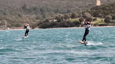 Formula Kite-Wingfoil yarışından bir an