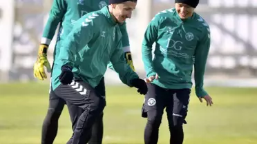 Konyaspor antrenman görüntüsü