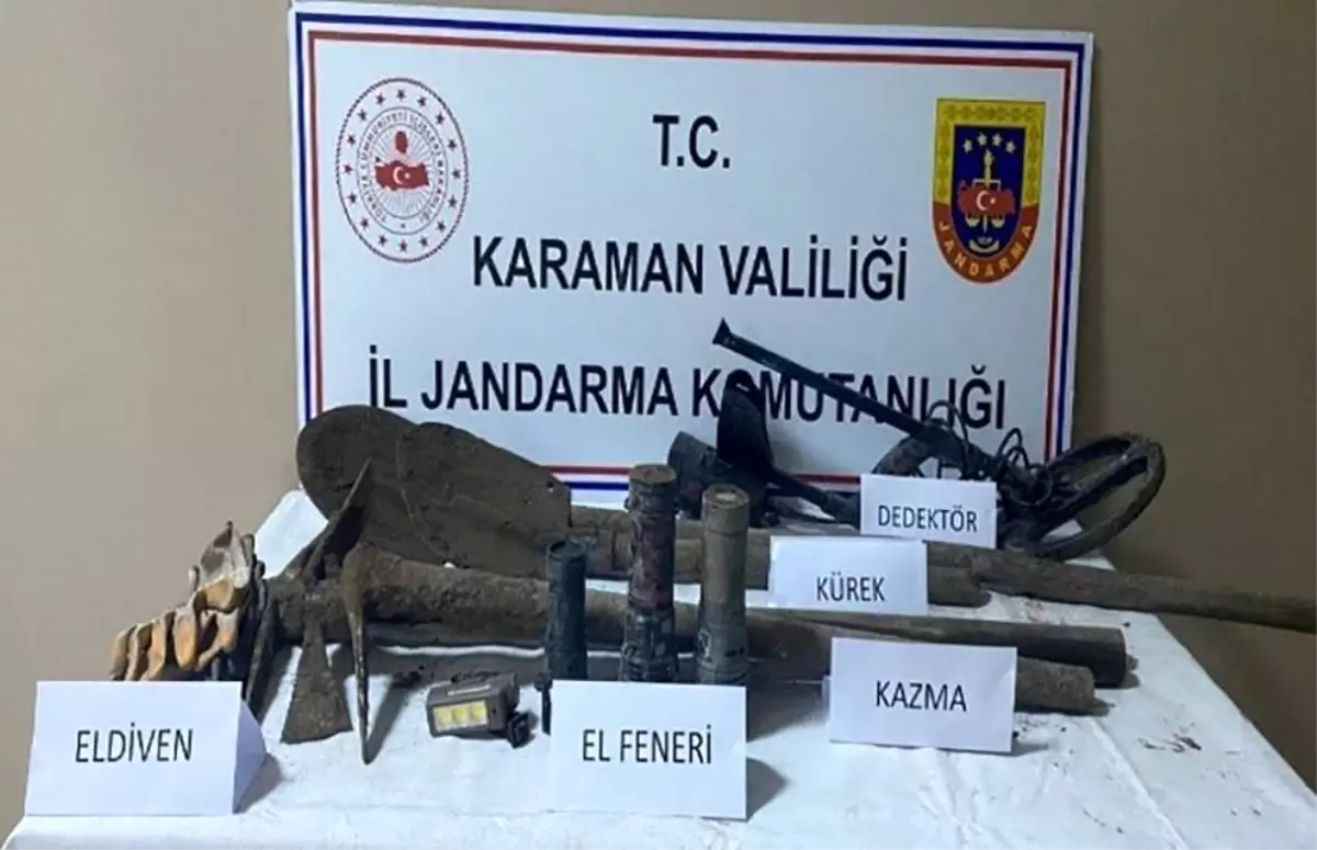 Karaman’da Jandarma, Uyuşturucu ve Kaçak Kazı Malzemelerini Ele Geçirdi