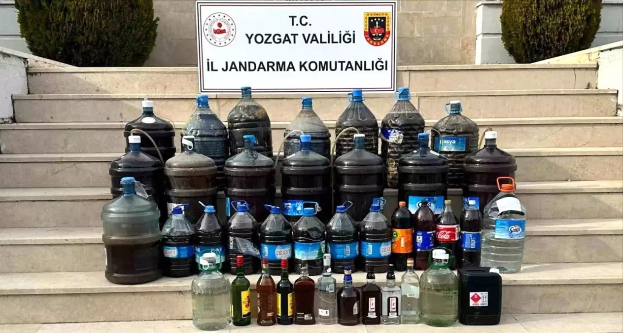 Yozgat'ta Jandarma, Kaçak Alkol Üretim Tesisini Çökertti