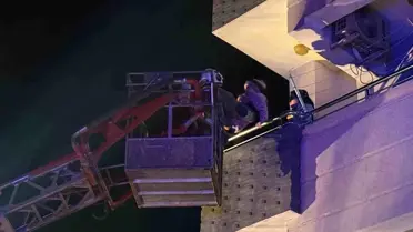 Yangının çıktığı apartman binası