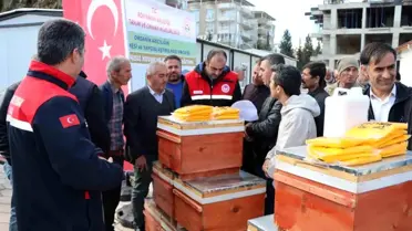 Arıcılar yeni kovanları inceliyor