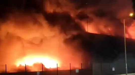 Yangın anındaki görüntü