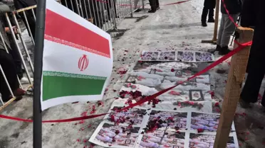 Protesto sırasında çekilmiş fotoğraf