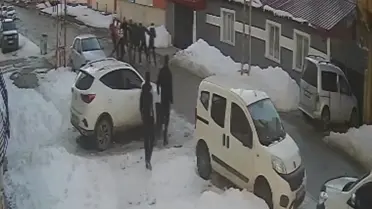 Kars sokak kavgası görüntüsü