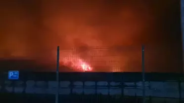 Yangın anındaki görüntü