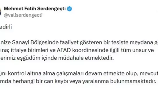 Yangın anındaki görüntü