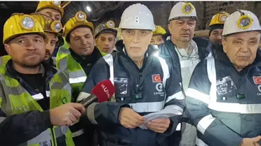 İftar sırasında Atalay ve maden işçileri