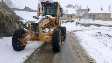 Kar birikintili Van manzarası