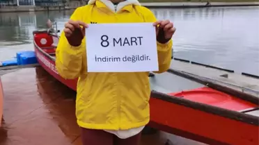 Kadın sporcular Karadeniz’de antrenman yapıyor