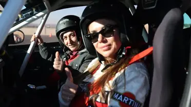 Slalom yarışından bir anlık görüntü