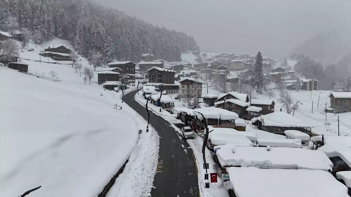 Doğu Karadeniz'i Kar Yağışı Sardı: Rize, Artvin, Ordu ve Bayburt'ta Yol Kapandı