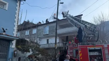 Yangın sonrası çatı görüntüsü