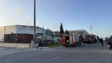 Yangın sonrası söndürülen atık deposu