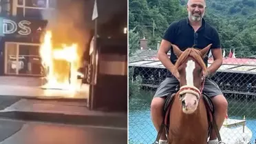 Kundaklanan kulüp binası