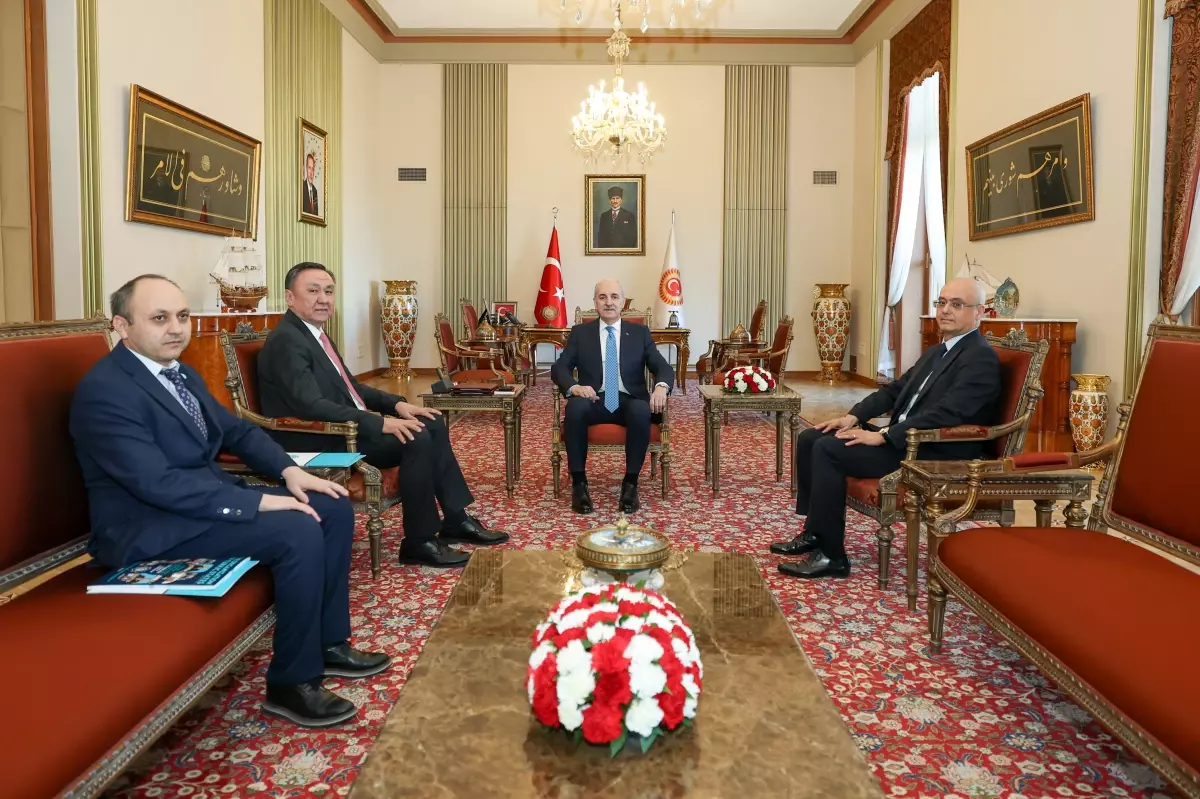 TBMM Başkanı Kurtulmuş, TDT Genel Sekreteri Omuraliev'i Resmi Olarak Karşıladı