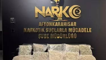 Afyonkarahisar’da 10,5 Kilogram Uyuşturucu Ele Geçirildi, İki Şüpheli Gözaltına Alındı