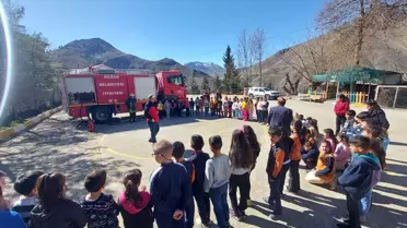 Keban’da İlkokul Öğrencileri Yangın Güvenliği Tatbikatı Gerçekleştirildi