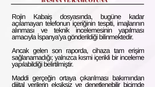 Rojin Kabaiş'in Telefonunda Kısmi Erişim Sorunu: Detaylı İnceleme
