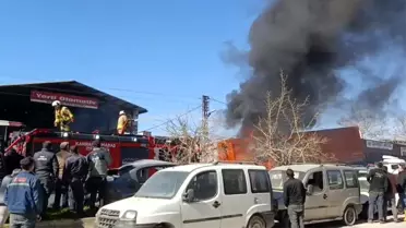 Yangın sonrası Küçük Sanayi Sitesi görüntüsü